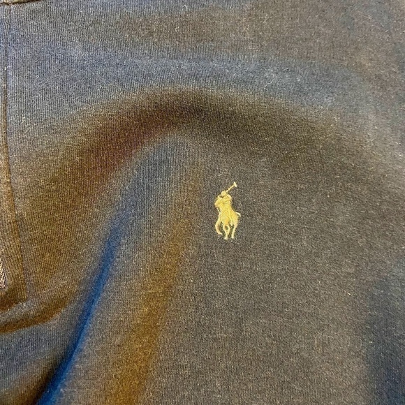 Polo Ralph Lauren Men's Jersey Quarter Zip XL Navy Golf Cotton Blend Casual Pony - Picture 2 of 7